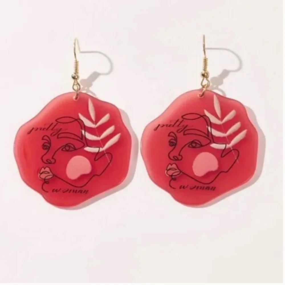 ✨ FREE Face & Leaf Boho Floral Peasant Hipster Hippie Art Deco Hip Drop Earrings